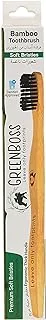 GREENBOSS Bamboo Toothbrush for Adult with Soft Curved Bristles Charcoal | Eco-Friendly, 100% Organic and Biodegradable Toothbrushes 1 PC