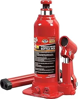 BIG RED T90403B Torin Hydraulic Welded Bottle Jack, 4 Ton (8,000 Lb) Capacity, Red