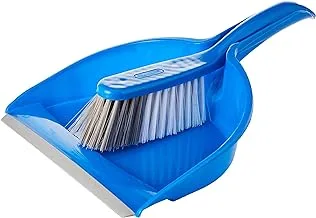 LIAO Kleaner Dustpan and Brush with Rubber Lip and Dirt-trapping Bristles