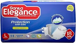 Sanita Elegance Incontinence Unisex Adult Diapers Large,(85-154 Cm)- 18 Pad