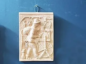 Dubai Garden Centre Man with a Wheel Terracotta Wall Decor