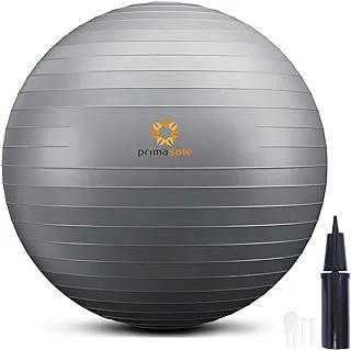 Primasole Exercise Ball for Balance Stability Fitness Workout Yoga Pilates at Home Office & Gym with Inflator Pump