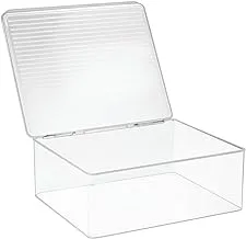 iDesign Kitchen Binz Stackable Box 14cm x 17cm x 18cm, Clear, Clear, 28.5 x 34 x 12.5 cm, 67730EU