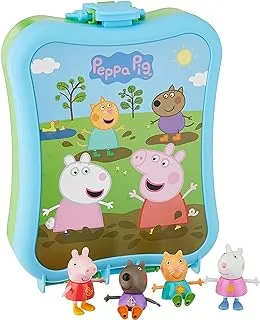 Peppa Pig Peppa'S Adventures Carry-Along Friends Case Toy, Includes 4 Figures And Carrying Case, Ages 3 Up