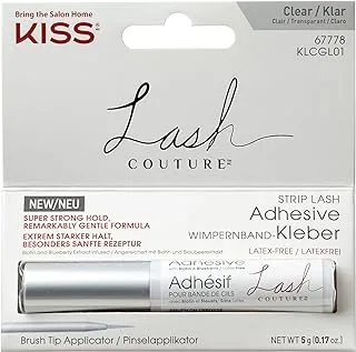 Kiss Lash Couture Strip Lash Adhesive 0.17 Oz / 5 G - 67778 Clear Klcgl01, White