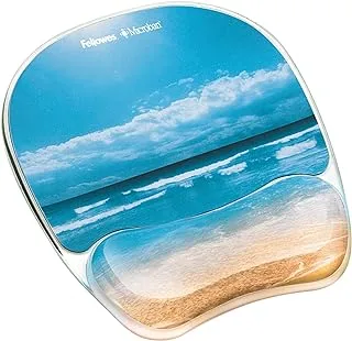 Fellowes Photo Gel Mouse Pad And Wrist Rest With Microban Protection 9.25&Quot; X 7.31&Quot;