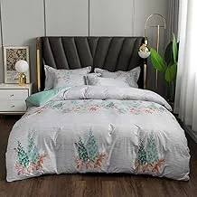 6-Piece Double Size Duvet Cover Set|1 Duvet Cover+1 Flat Sheet+4 Pillow Cases|Microfibre|Zorba