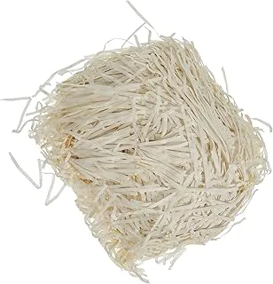 PARTY TIME - 100g. Graffiti Filler Paper Grass Shredded Crumpled Wedding Decorations Party Gift Box Filling (Off White)