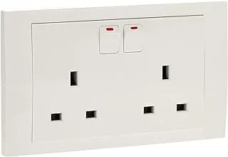 Schneider Electric Vivace, 2 Gang, Socket, 13A 250V, White, KB25