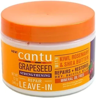 Cantu Grapeseed Leave In Conditioning Hair Cream 340 ML, White