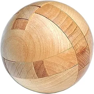 COOLBABY Ball Lock 3D Magic Puzzle Luxury Wooden Brain Puzzle-Unique Design-Brain Teaser Kids Adult Intellectual Toy Gift KongMing Lock Wood Block Cube Jigsaw Puzzle