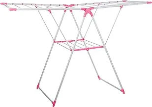 Delcasa Dc1391 Folding Metal Clothes Dryer Drying Space Laundry Washing Durable Metal Drying Rack Multifunctional Air Dryer Ideal For Indoor And Outdoor 2 Folding Winged Clothes Dryer, Multicolor