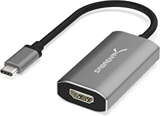 Sabrent Usb Type-C To Hdmi 2.1 Adapter | 8K/60Hz & 4K/120Hz With Dsc Function 8K/30Hz 4K Resolution Without Thunderbolt 3 Compatible (Da-Uch8) - Silver, Black