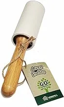 HomePro Bamboo Lint Roller with Elegant Wooden Handle, Super Sticky Crepe Paper Sheets for Effortless Pet Fur and Lint Removal from Furniture, Car, and Clothing, Eco-Friendly and Reusable Manual