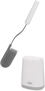 Joseph Joseph Flex Lite Toilet Brush With Extra Slim Holder Flexible Anti-Drip Head, 1 Ea, Gray