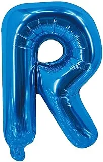 Party Time R Letter Foil Balloon, Blue