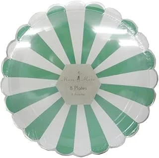 Meri Stripe Plates 8 Pieces, Large, Green