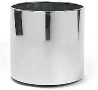 Dubai Garden Centre Round Stainless Steel Metal Planter, 40 cm Diameter x 38 cm Height