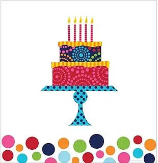 Creative Converting Birthday Cake Stand Plastic Tablecover