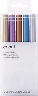 طقم أقلام Cricut 2002951 Med Point Metallic ، عبوة من 5 أقلام