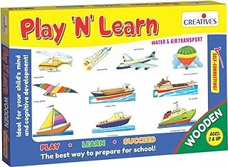 Creative Educational Aids P. Ltd. Play 'N' Learn - Water And Air Transport Puzzle (Multi-Color)