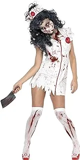 Smiffy's Zombie Nurse Costume with Dress Mask and Headpiece