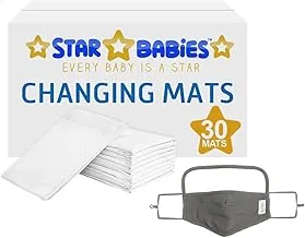 Star Babies Pack Of 15 Disposable Changing Mat Buy1 Get1-White, Pack Of 15