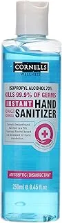 Cornells Wellness Instant Hand Sanitizer Gel, 250 ml, Isopropyl Alcohol 70%, Moisturizers & Vitamin E