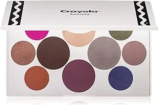 Crayola Eyeshadow Palette. Metallic Brown Eyeshadow Pen. Creamy Eye Shimmer Glitter Pencil Highlighter Stick With Sharpener. Long Wear, Pigmented - Tropical