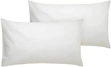 Interhome Kingtex Pressed Pillow 2-Piece Set, 48X70 Cm, White