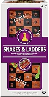 Merchant Ambassador Folding Wood Snakes & Ladders Set, Brown, Tg1903, L