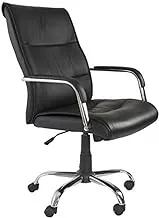 Mahmayi Nova2203 Executive Chair With Chrome Base And Padded Arms (High Black