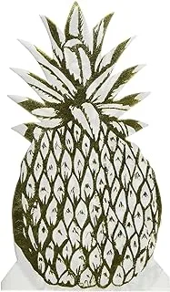 Talking Tables Modern Metallics Pineapple Shaped Napkin with Foil Detail for Weddings, Celebrations and Party (16 Pack)