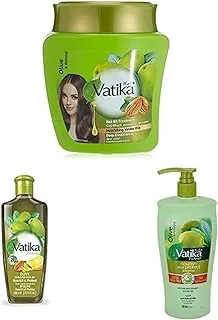 Vatika Pre And Post Wash Hair Regime- Olive Range