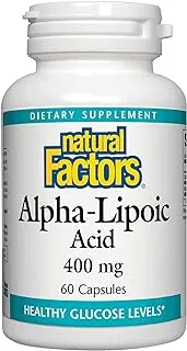 Natural Factors Alpha Lipoic Acid, 400 mg, 60 Capsules