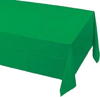 Creative Converting Touch of Color Paper Banquet Table Cover, Emerald Green 54 in x 108 in (40.5 SQ FT)