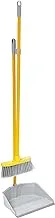 Apex UPRIGHT DUSTPAN AND BROOM SWEEP SET, Yellow, 11703, 24 x 20 88