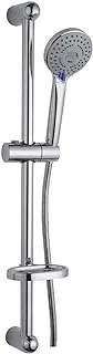 Royal Apex Slide Bar Shower Kit Shower Head and Stainless Steel Slide Bars Shower Hose and Soap Dish - NSB-8002