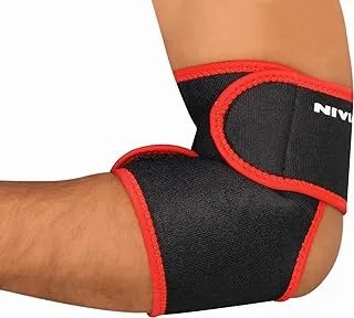 Nivia Unisex Adult Orthopaedic Elbow Support - Black/Red, Large