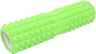 Marshal Fitness Yoga Column Foam Massage Muscle Roller Workout From Home Foot Roller Massager Yoga Brick balance bar stick relax muscle deep Multicolor (Green)- Mf-0113-45cm