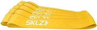 عصابات SKLZ Mini Bands - حزام تدريب بحلقة مقاومة (10 عبوات) ، أصفر