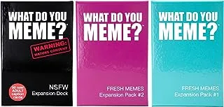 WHAT DO YOU MEME? The Ultimate Expansion Pack Bundle - Adult Card Games for Game Night