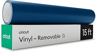 Cricut Premium Removable Vinyl (12 in × 15 ft), No-Residue Easy Removal up to 2 Years, Perfect for Indoor-Outdoor DIY Projects & Removable Decals, Compatible with Cricut Machines, Navy