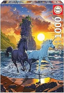 Educa - 1000 Piece Puzzle for Adults | Vincent HIE, Unicorns on the Beach Includes Glue Fix Puzzle. Ages 14 (19025)