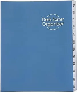 Smead Desk File/Sorter, Monthly (Jan-Dec), 12 Dividers, Letter Size, Dark Blue (89286)