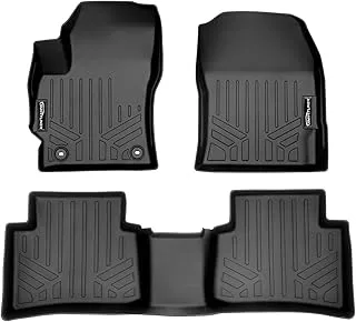 SMARTLINER Custom Fit Floor Mats 2 Row Liner Set Black Compatible with 2020-2023 Toyota Corolla Sedan