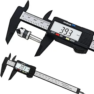 Sulfar 150mm 6 inch LCD Digital Electronic Carbon Fiber Vernier Caliper Gauge Micrometer