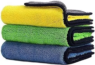 Sulfar Car Drying Towel, Free Microfiber Cleaning Cloth,Premium Professional Soft Microfiber Towel,Super Absorbent Detailing Towel for Car/Windows/Screen/Kitchen,40x30cm 3Pack