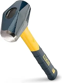 ESTWING Sure Strike Drilling / Crack Hammer - زلاجة 2 رطل مع مقبض من الألياف الزجاجية ومقبض وسادة مانع للانزلاق - MRF2LB ، أزرق / أصفر