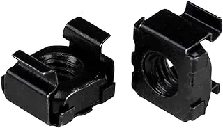 StarTech.com M6 Cage Nuts - 100 Pack, Black - M6 Mounting Cage Nuts for Server Rack & Cabinet (CABCAGENT62B)